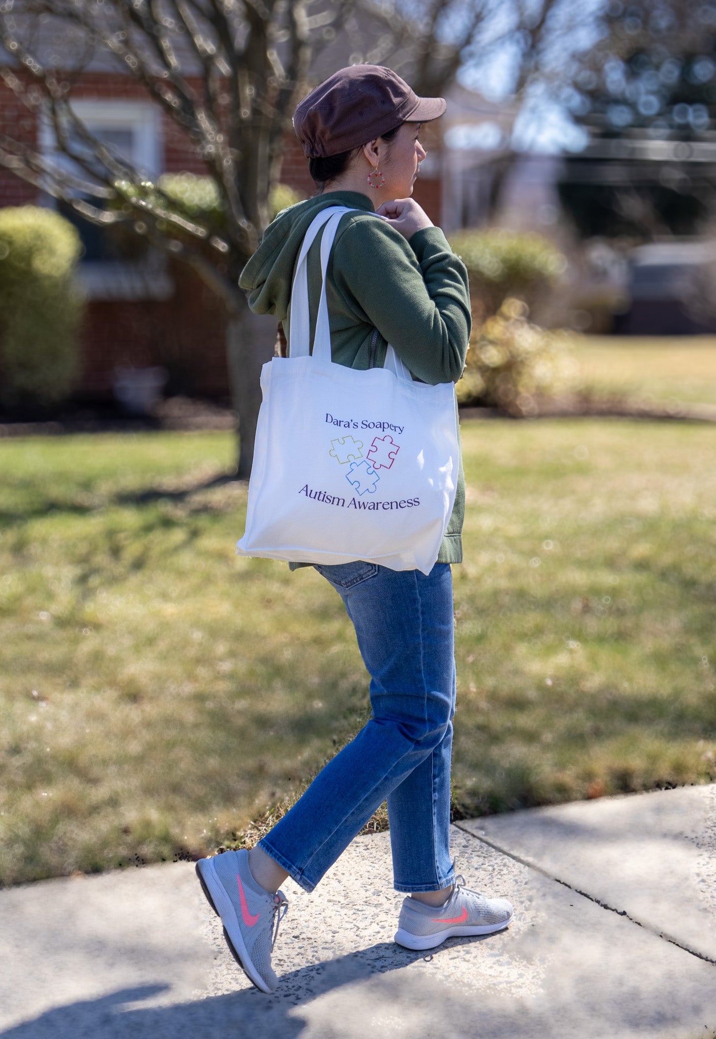 Puzzle Piece Autism Awareness Tote Bag